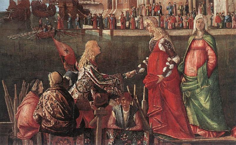 Vittore Carpaccio Meeting of the Betrothed Couple (detail) oil painting image